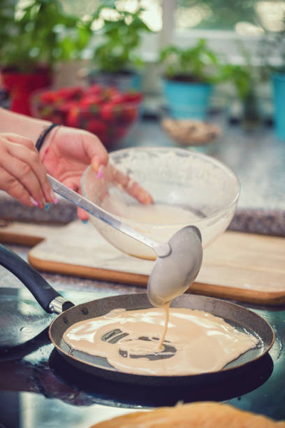 istock Woman Preparing Crepes 1127415078