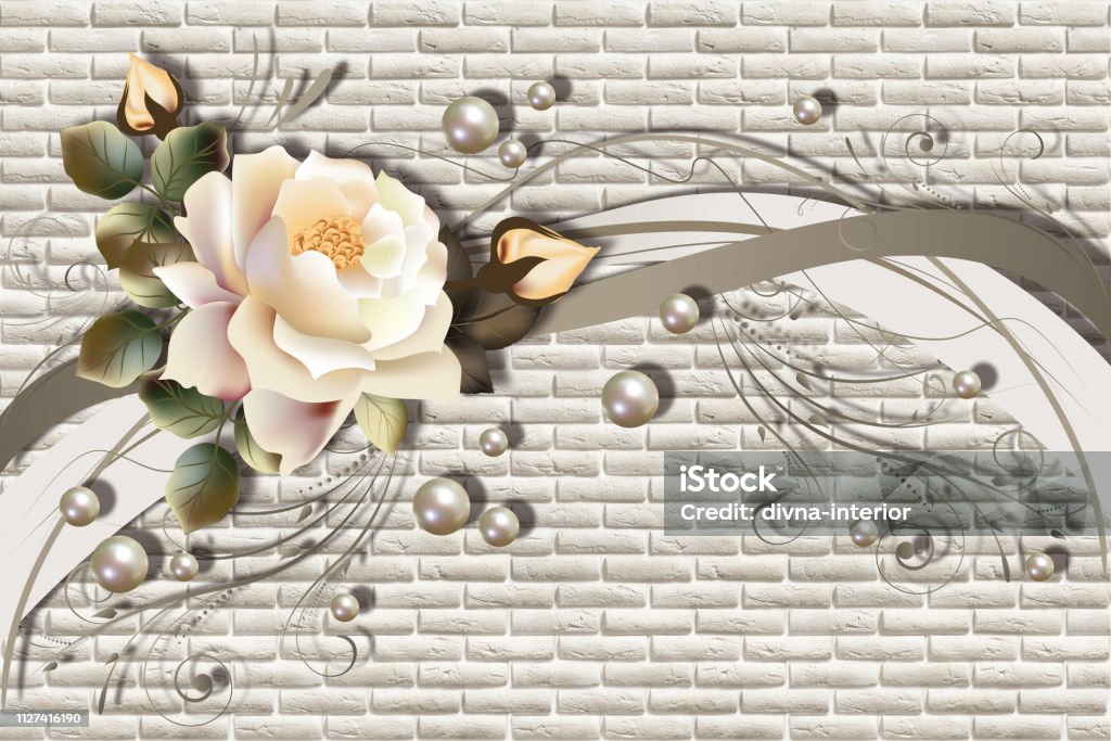 Ilustración de 3d Fondos De Pantalla Rosas Y Perlas Sobre Fondo De Ladrillo y más Vectores Libres de Derechos de Belleza - iStock Ilustración de 3d Fondos De Pantalla Rosas Y Perlas Sobre Fondo De Ladrillo y más Vectores Libres de Derechos de Belleza - iStock