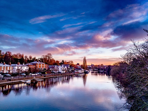 Image of the River Dee in Chester at sunrise Ideal image for a medium size wall print and wallpaper.