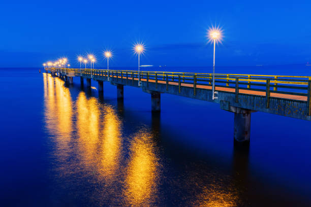 istock pier of Ahlbeck, Germany, at night 1127422406