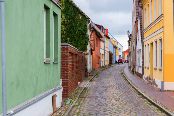 istock cobblestone road in Wolgast, Germany 1127422418