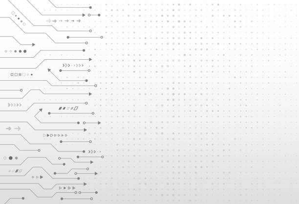 ilustrações de stock, clip art, desenhos animados e ícones de high-tech technology background texture. - circuit board abstract boarding technology