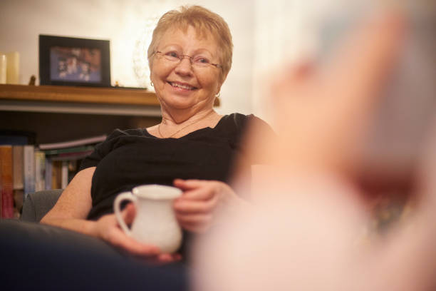 istock Catching up with a friend over a cup of tea 1127426473