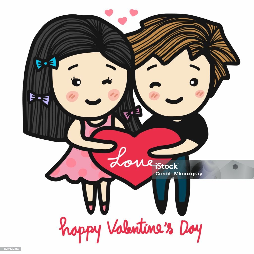 Ilustración de Linda Pareja De Enamorados Con Ilustración De Dibujos Animados De Corazón Feliz San Valentín Día y más Vectores Libres de Derechos de Adolescente - iStock Ilustración de Linda Pareja De Enamorados Con Ilustración De Dibujos Animados De Corazón Feliz San Valentín Día y más Vectores Libres de Derechos de Adolescente - iStock