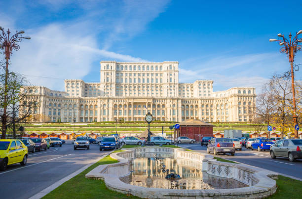The Palace of the Parliament in Bucharest, Romania. The Palace of the Parliament in Bucharest, Romania. parliament palace in bucharest romania the largest building in europe stock pictures, royalty-free photos & images