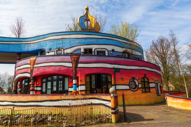 Valkenburg, Netherlands - April 04, 2016: Ronald McDonald House, designed by Friedensreich Hundertwasser. The foundation cares about seriously ill children and their parents
