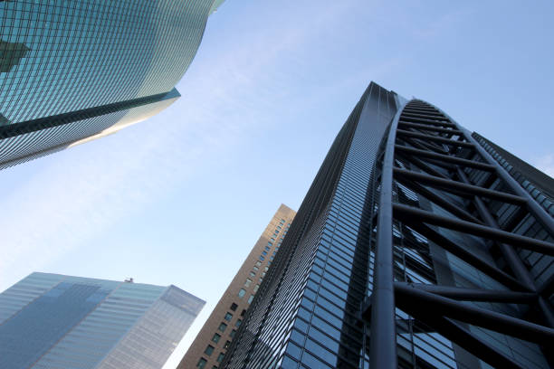 istock Skyscrapers below the blue sky 1127435195