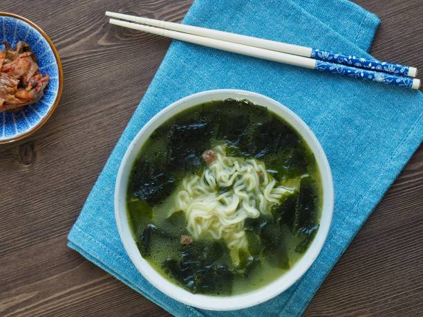 istock Korean food Seaweed soup Ramen 1127436566