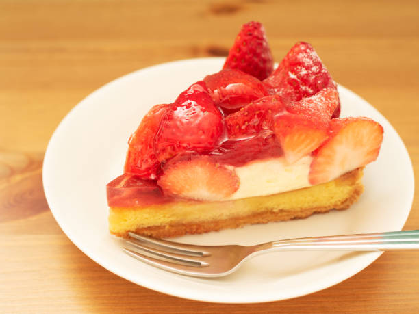 Piece of strawberry tart