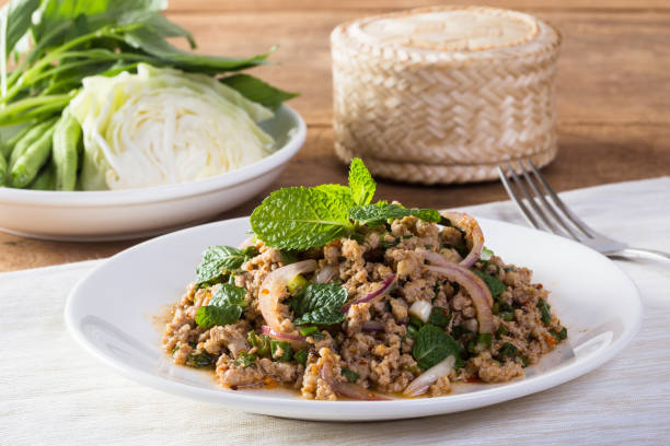 istock Spicy Minced Pork Salad  (Larb Moo) Thai food 1127440877