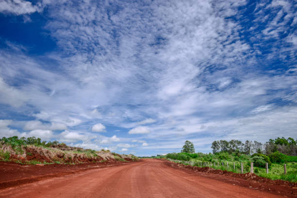 istock Rural Road, and beautiful sky 1127443337