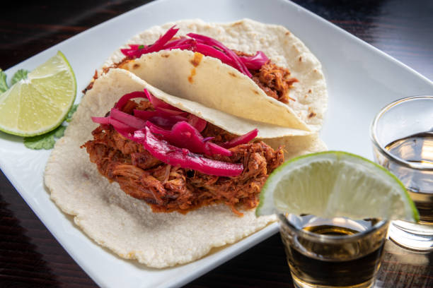 istock Tacos de Cochinita Pibil (pulled pork Mexican style taco) 1127444473