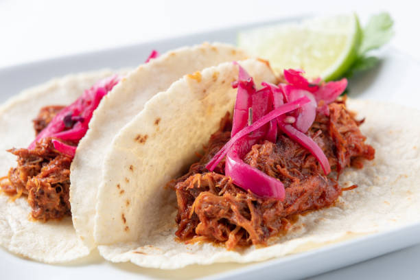 istock Tacos de Cochinita Pibil (pulled pork Mexican style taco) 1127445150