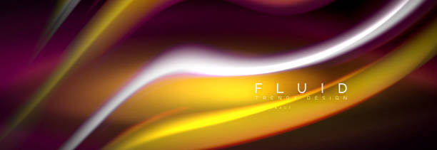 istock Fluid color neon wave lines background, neon liquid color futuristic paint template 1127448393
