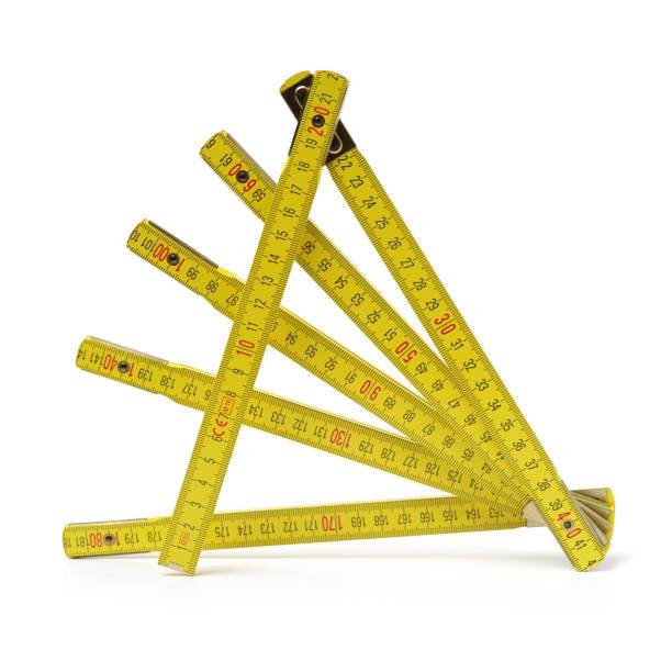 istock Wooden ruler  isolated on white background 1127450302