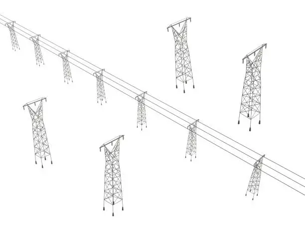 Vector illustration of PowerlineTower