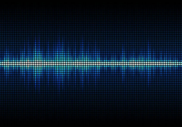 ilustrações de stock, clip art, desenhos animados e ícones de sound wave vector background. blue digital equalizer - photography isolated background objects isolated isolated objects