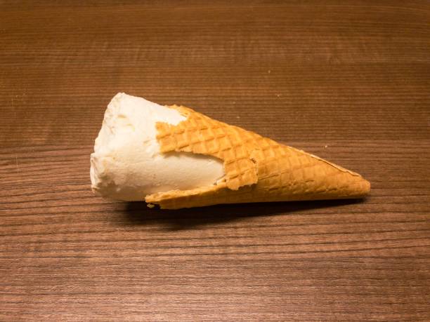 istock Ice cream been eaten away 1127460530