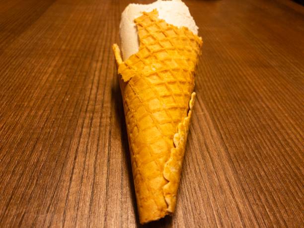 istock Ice cream been eaten away 1127460585