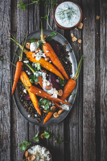 istock Lentil Salad, Roasted Carrots and Beets 1127467460