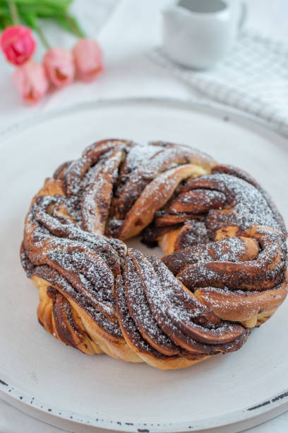 babka de chocolate - backen - fotografias e filmes do acervo