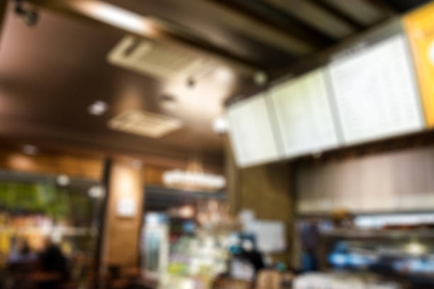 istock Blurred coffee cafe wood decorate 1127469508