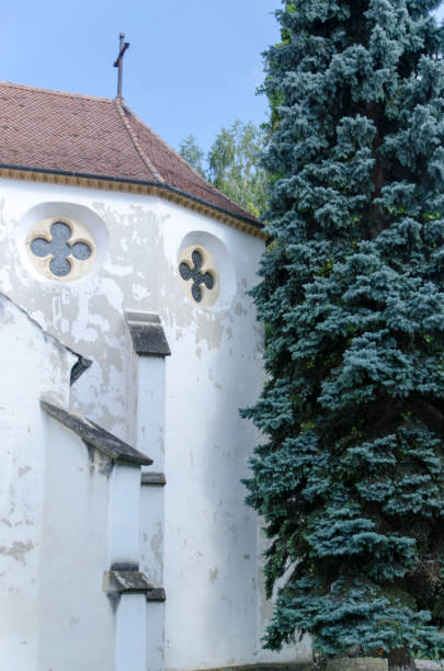 a igreja fortificada de prejmer, roménia - prejmer fortress - fotografias e filmes do acervo