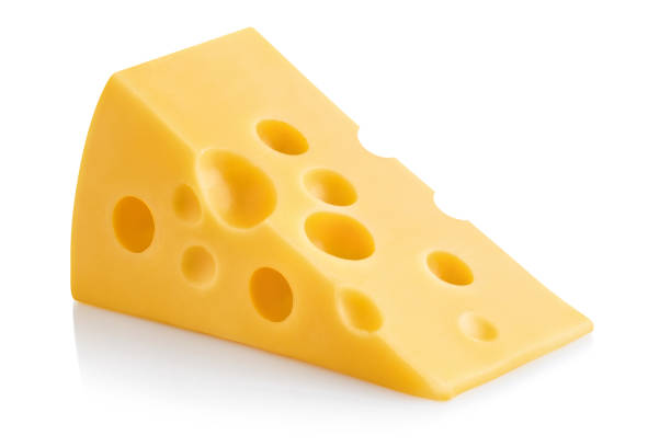 kaas op wit - cheese stockfoto's en -beelden