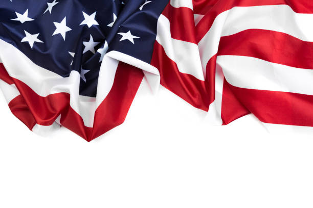 istock American flag border isolated on white - Image 1127471471