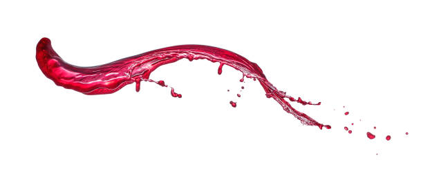 spruzzo di vino rosso - liquid water splashing pouring foto e immagini stock