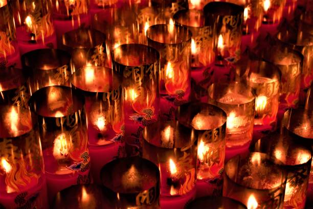 istock Candles in Taoist temple 1127479983