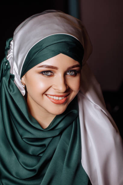 istock Caucasian smiling woman in hijab 1127480248