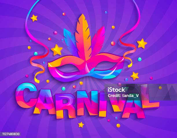 Ilustración de Máscara Con Plumas Para Carnaval y más Vectores Libres de Derechos de Carnaval - Evento de celebración - Carnaval - Evento de celebración, Carnaval, Fondos