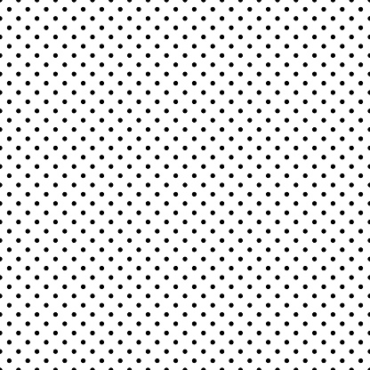 Black and white polka dot seamless pattern background, isolated on white. EPS 10 vector file