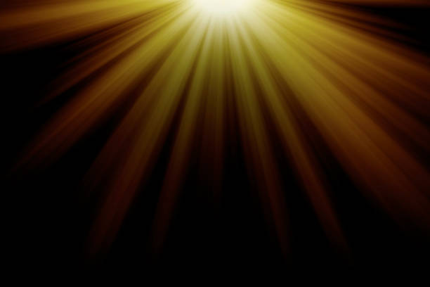 Lens flare effect overlay sun texture with bokeh on black background