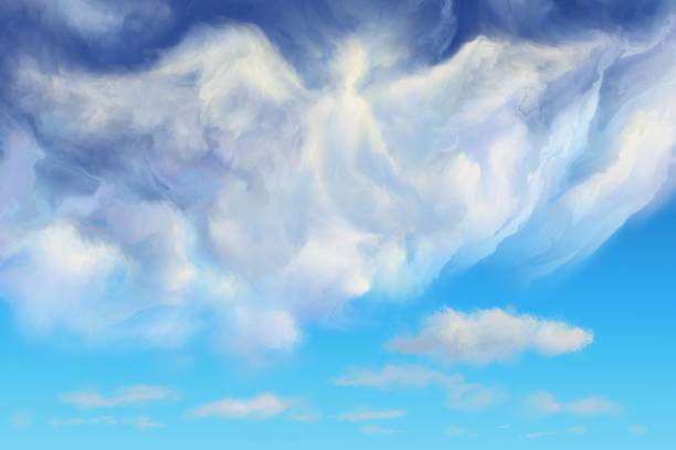 ilustrações de stock, clip art, desenhos animados e ícones de angel in the clouds - dreams cloud angel heaven