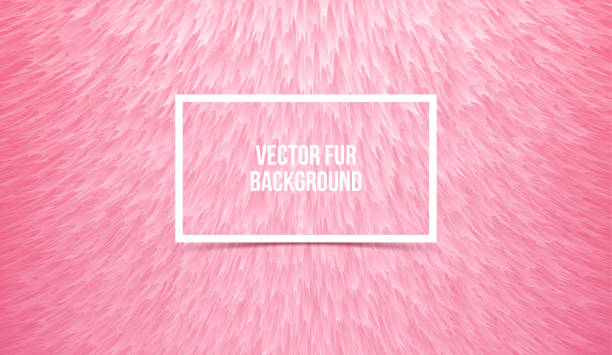 Abstract pink furry background, imitation synthetic fur. Vector texture Abstract pink furry background, imitation synthetic fur. Vector texture fur textures stock illustrations