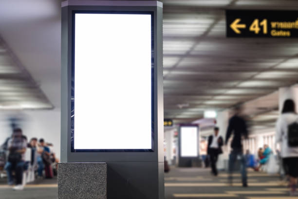 istock blank advertising billboard at airport. 1127492349