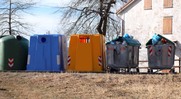 istock five rubbish bins for municipal solid waste and for the separate 1127492501