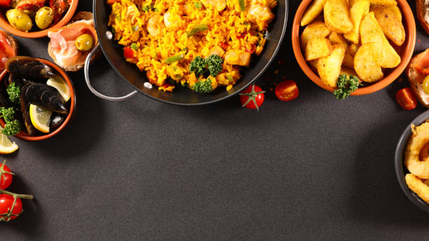 istock spanish tapas and traditionnal food 1127495573