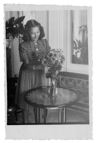 istock Young beautiful woman in 1941 1127495674