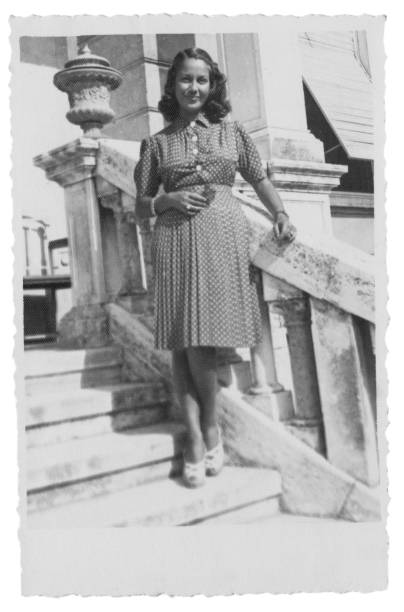 istock Young beautiful woman in 1941 1127495679