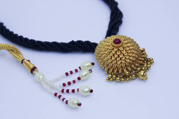 istock Gold pendant, jewellery, Pune District, India 1127497487