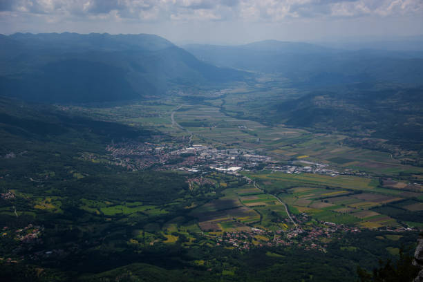 istock Top of the mountain view. 1127498627