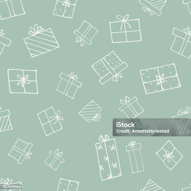 Seamless Pattern With Wrapped Gifts Stock Illustration - Download Image Now - Gift, Pattern, Christmas