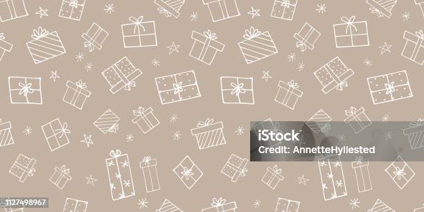 Seamless Pattern With Wrapped Gifts Stock Illustration - Download Image Now - Gift, Pattern, Christmas