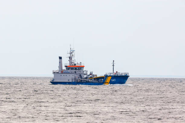Oland, Sweden - August 18, 2016: Swedish Coast Guard ship on the sea