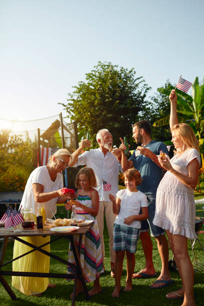 istock Multi Generations Family Celebrating 4th of July 1127501225