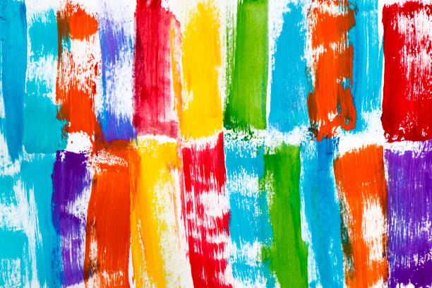 istock Rainbow colored streaks of paint 1127503428