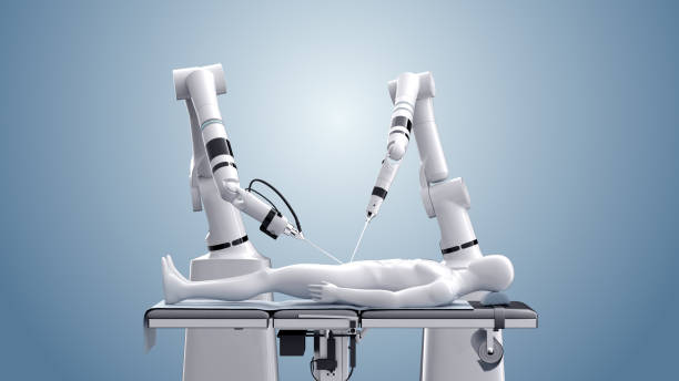 istock Robot surgeon makes a surgery patient on the operating table. 1127504033